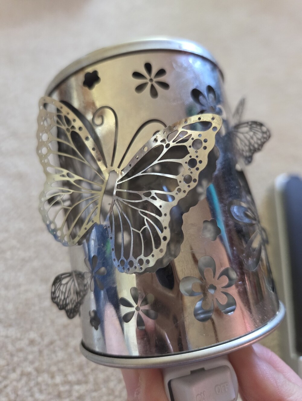 ScentSationals Accent wax Warmer, Butterfly Flutter n Posies Flowers w/ wax - Picture 9 of 16